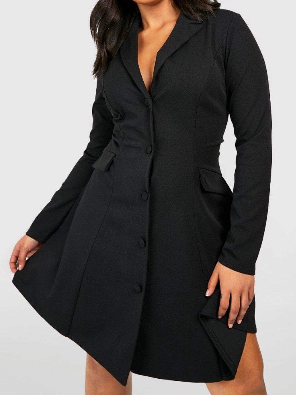Boohoo Plus Skater Blazer Dress